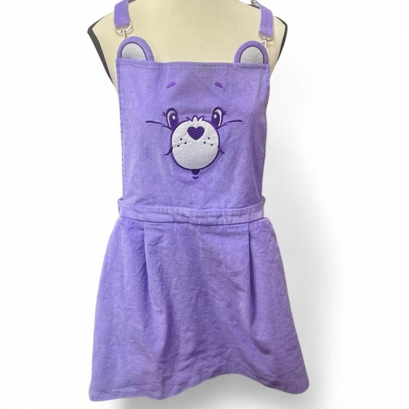 Dolls Kill x Care Bears purple corduroy pinafore dress 1X - Picture 2 of 7